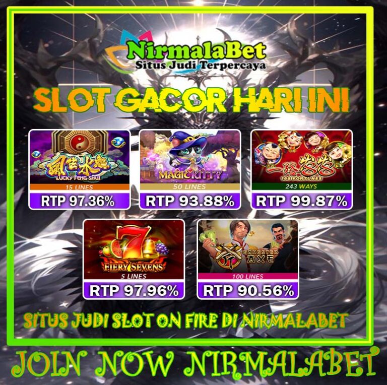 NIRMALASLOT Slot Jackpot Online Deposit Mudah dan Cepat